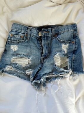 Aeropostale Ripped Light Blue Denim Cutoff Shorts
